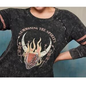 Torrid Lovesick Black Raglan Long Sleeve Graphic Tee sz 3X